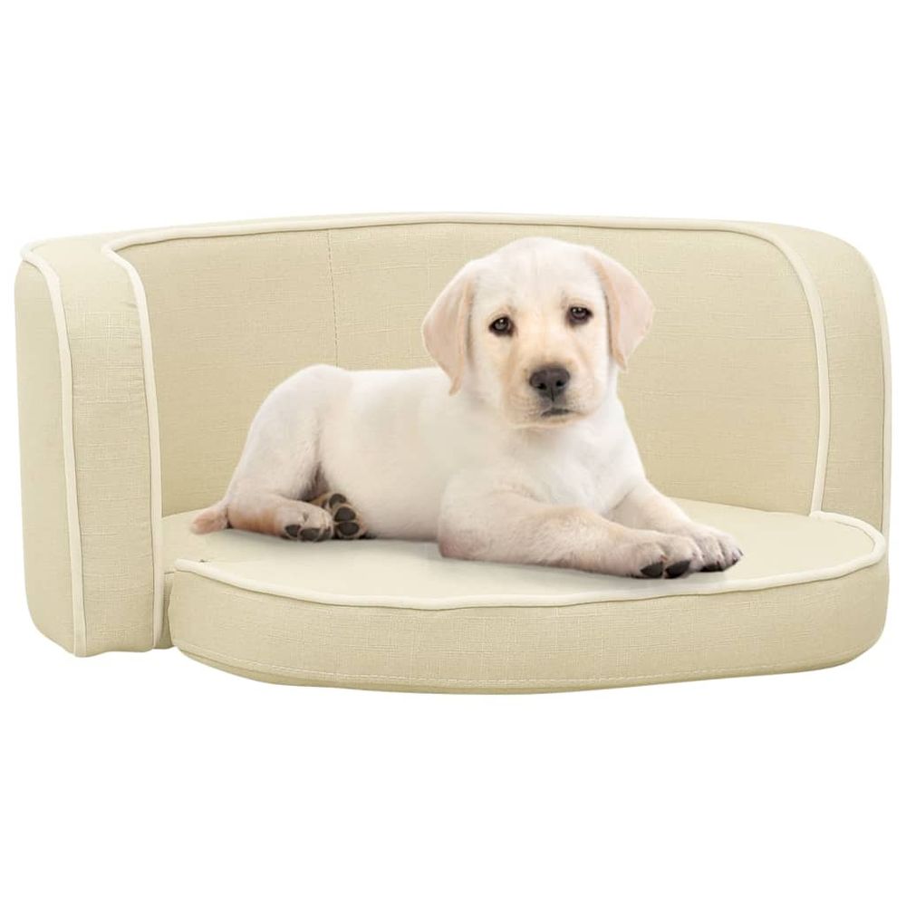 Foldable Dog Sofa 76x71x30 cm Linen Washable Cushion S069789708