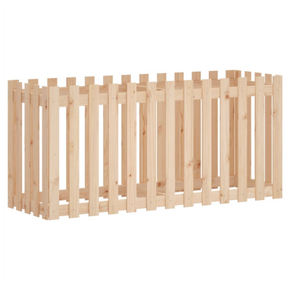 vidaXL Garden Raised Bed with Fence Design 150x50x70 cm Solid Wood Pine S0671368513