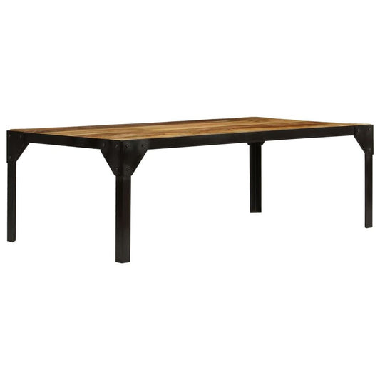 Coffee Table Solid Rough Mango Wood and Steel 110 cm S069791931