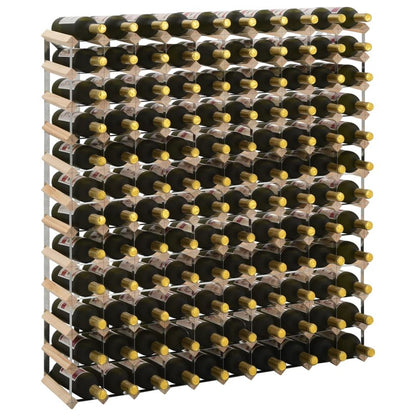 Wine Rack for 120 Bottles Solid Pinewood S069795058