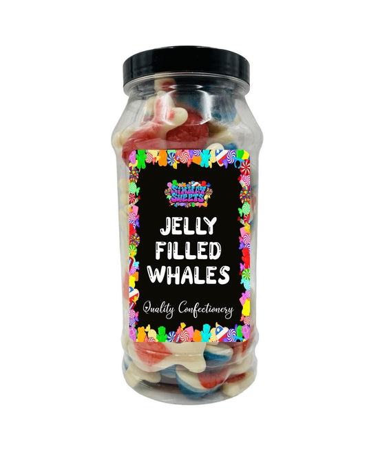 Jelly Filled Whales Gummy Jelly Animal Shaped Sweets Retro Sweets Gift Jar