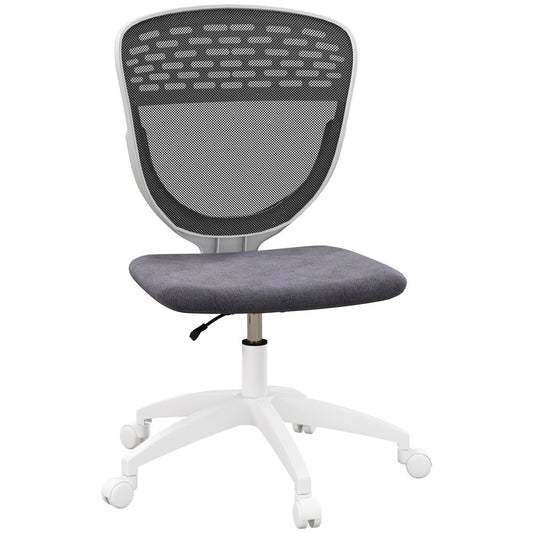 Vinsetto Desk Chair, Height Adjustable Mesh Office Chair with Wheels, Grey S0671383453