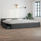 vidaXL Bed Frame with Drawers 140x190 cm S0671030081