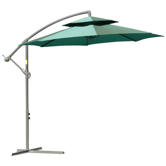 2.7m Banana Parasol Cantilever Umbrella Crank HandleGreen S0671072323