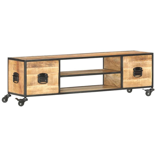 TV Cabinet 130x30x39 cm Solid Mango Wood S0671168953