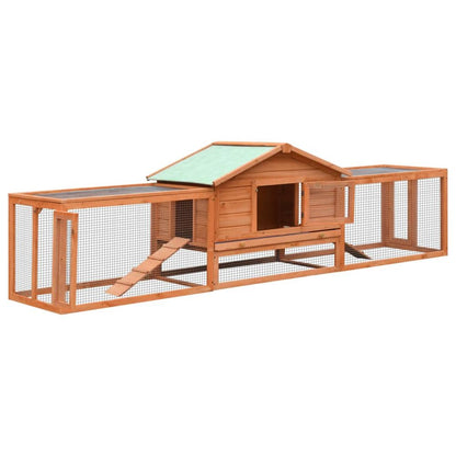 vidaXL Rabbit Hutch Solid Pine & Fir Wood 310x70x87 cm V069821159