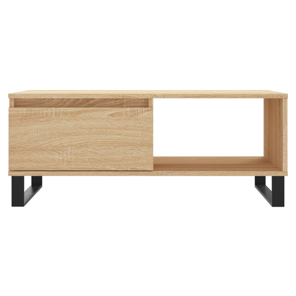 vidaXL Coffee Table Sonoma Oak 90x50x36.5 cm Engineered Wood S0671358943