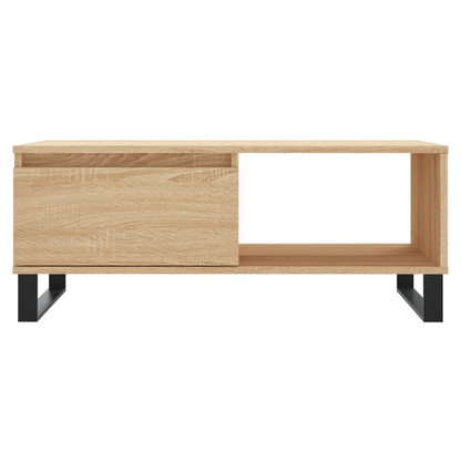 vidaXL Coffee Table Sonoma Oak 90x50x36.5 cm Engineered Wood S0671358943