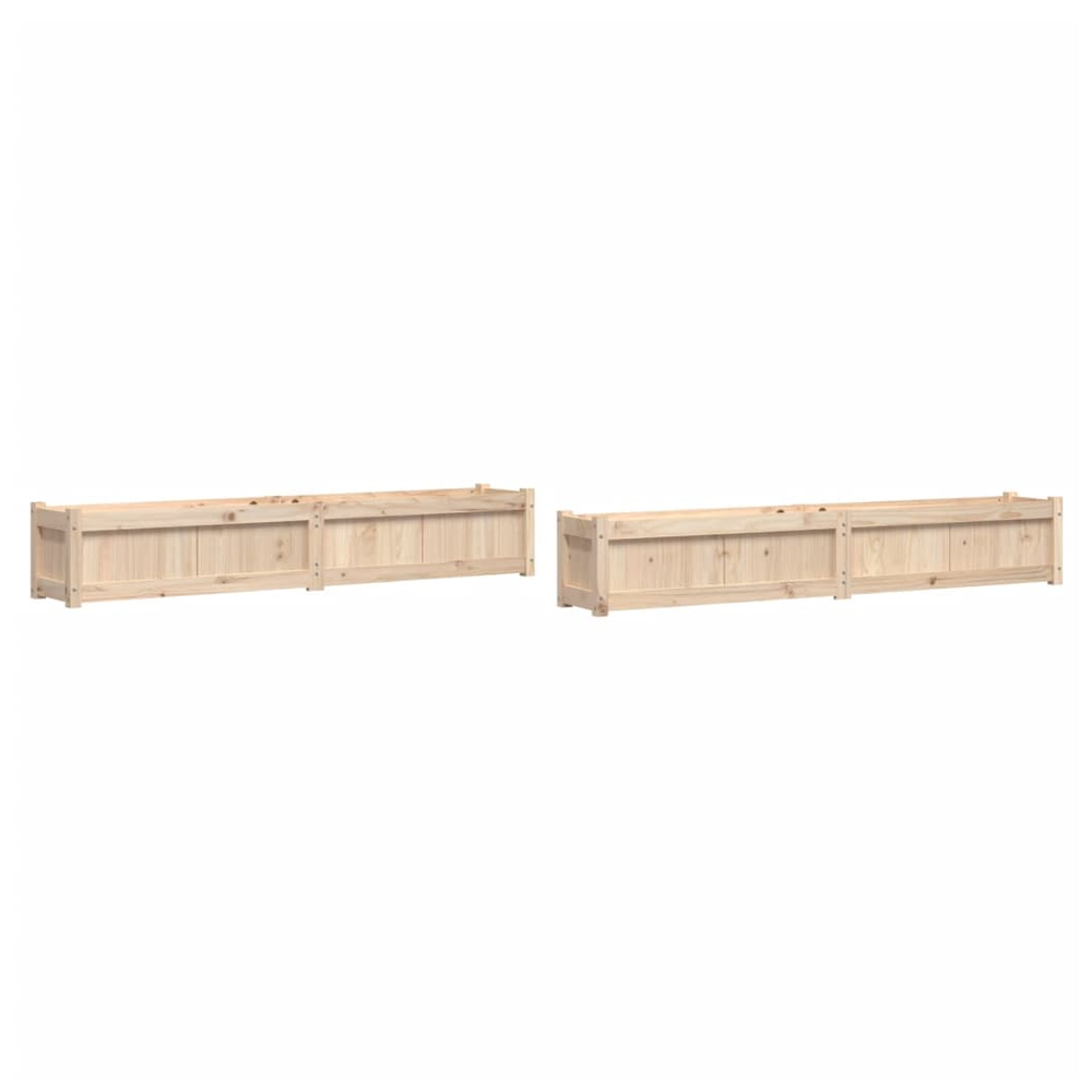 vidaXL Garden Planters 2 pcs Solid Wood Pine S0671381227