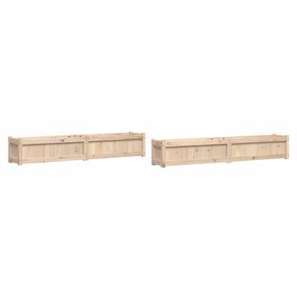 vidaXL Garden Planters 2 pcs Solid Wood Pine S0671381227