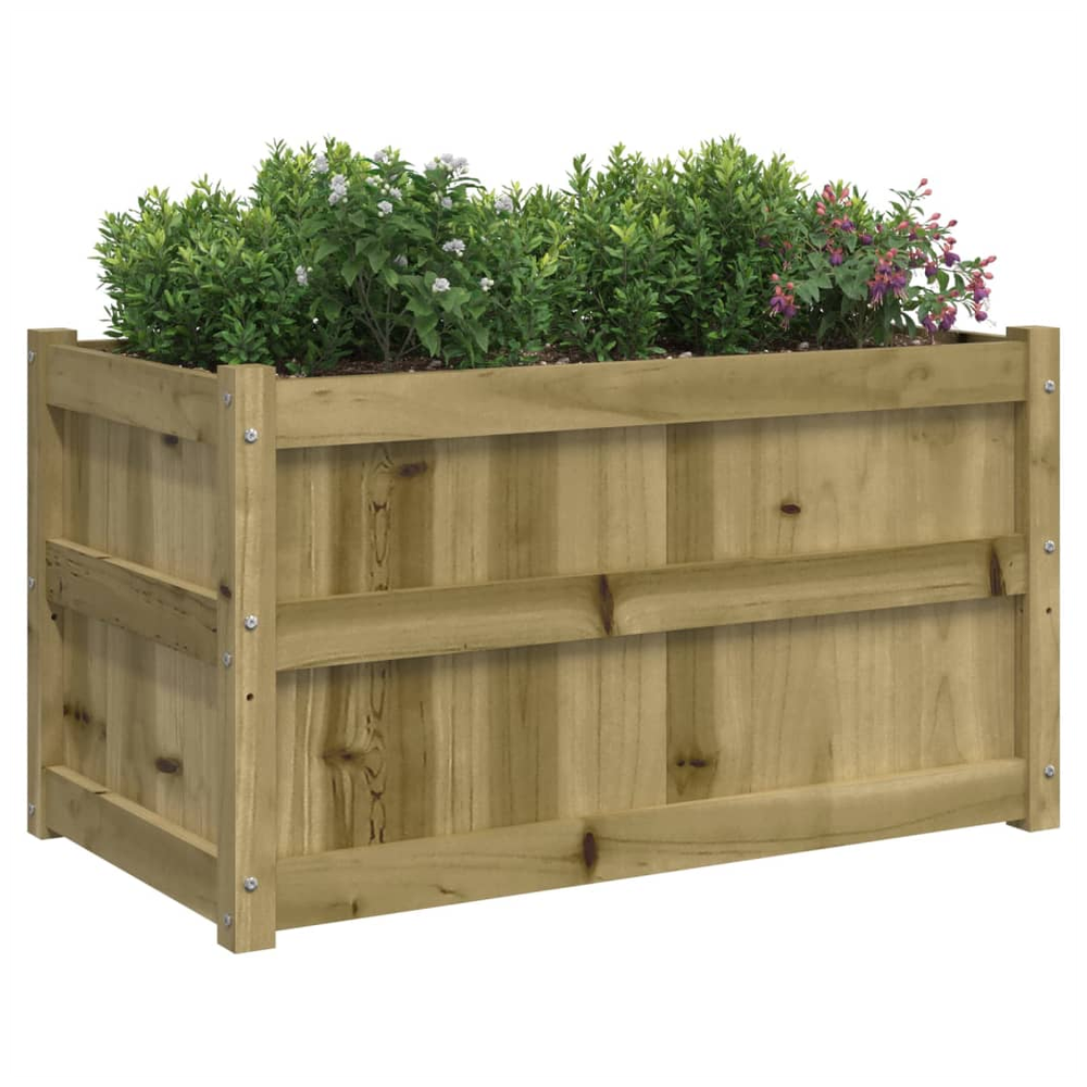 vidaXL Garden Planter 90x50x50 cm Impregnated Wood Pine S0671383047