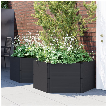 vidaXL Garden Planters 2 pcs Anthracite PP S0671261581