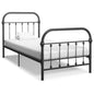 Bed Frame White Metal 90 x 200 cm to 180 x 200 cm S069795755