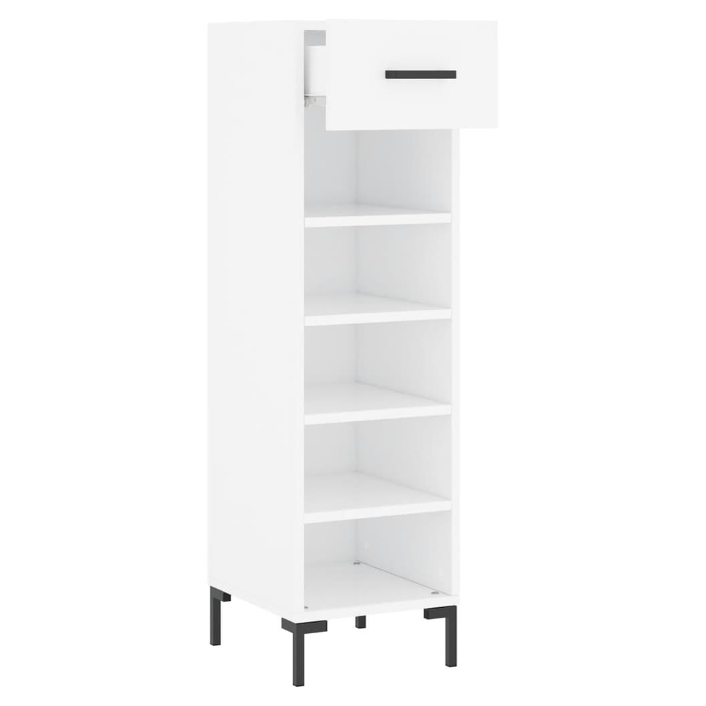 vidaXL Shoe Cabinet White 30x35x105 cm Engineered Wood S0671257441