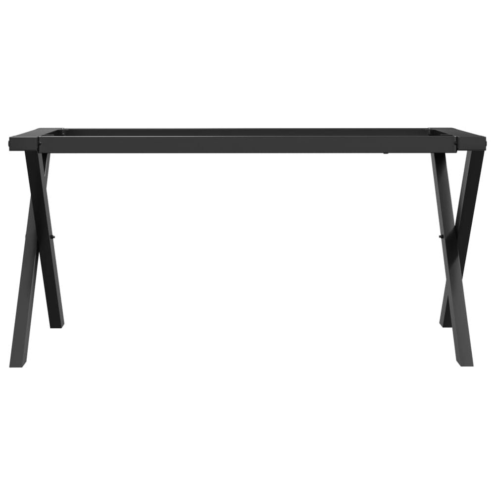 vidaXL Coffee Table Legs X-Frame 80x40x43 cm Cast Iron S0671466017