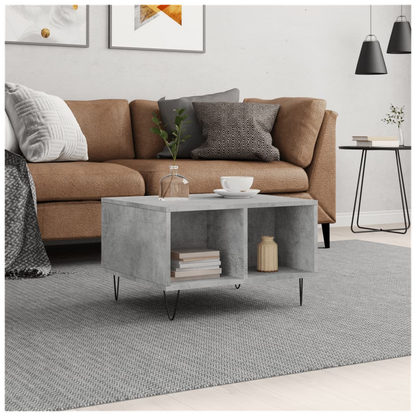 vidaXL Coffee Table Concrete Grey 60x50x36.5 cm Engineered Wood S0671358889