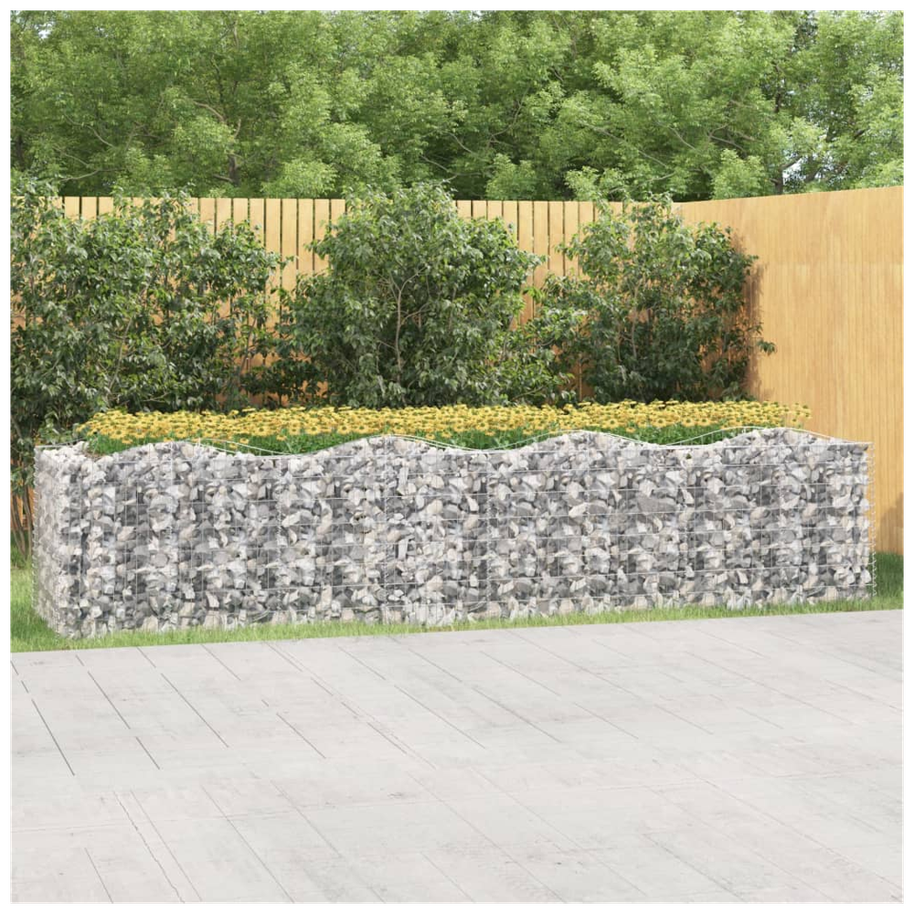 Arched Gabion Raised Bed 400x100x100 cm Galvanised Iron S0671166171