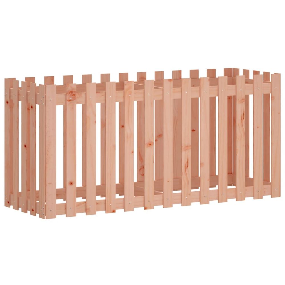 Garden Raised Bed with Fence Design 150x50x70 cm Solid Wood Douglas S0671368395