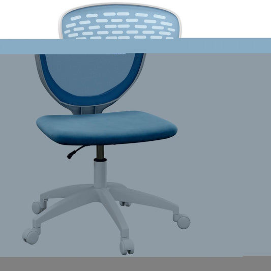 Vinsetto Desk Chair, Height Adjustable Mesh Office Chair with Wheels, Blue S0671383454