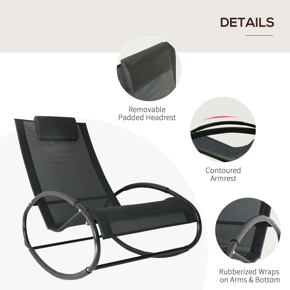 Outsunny Orbital Zero Gravity Rocking Chair, 88H cm S0671072102