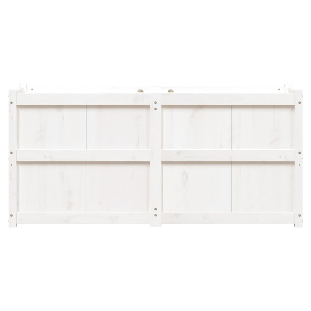 vidaXL Garden Planter White 150x50x70 cm Solid Wood Pine S0671381162