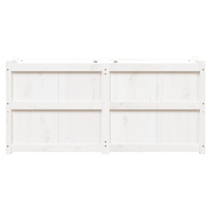 vidaXL Garden Planter White 150x50x70 cm Solid Wood Pine S0671381162