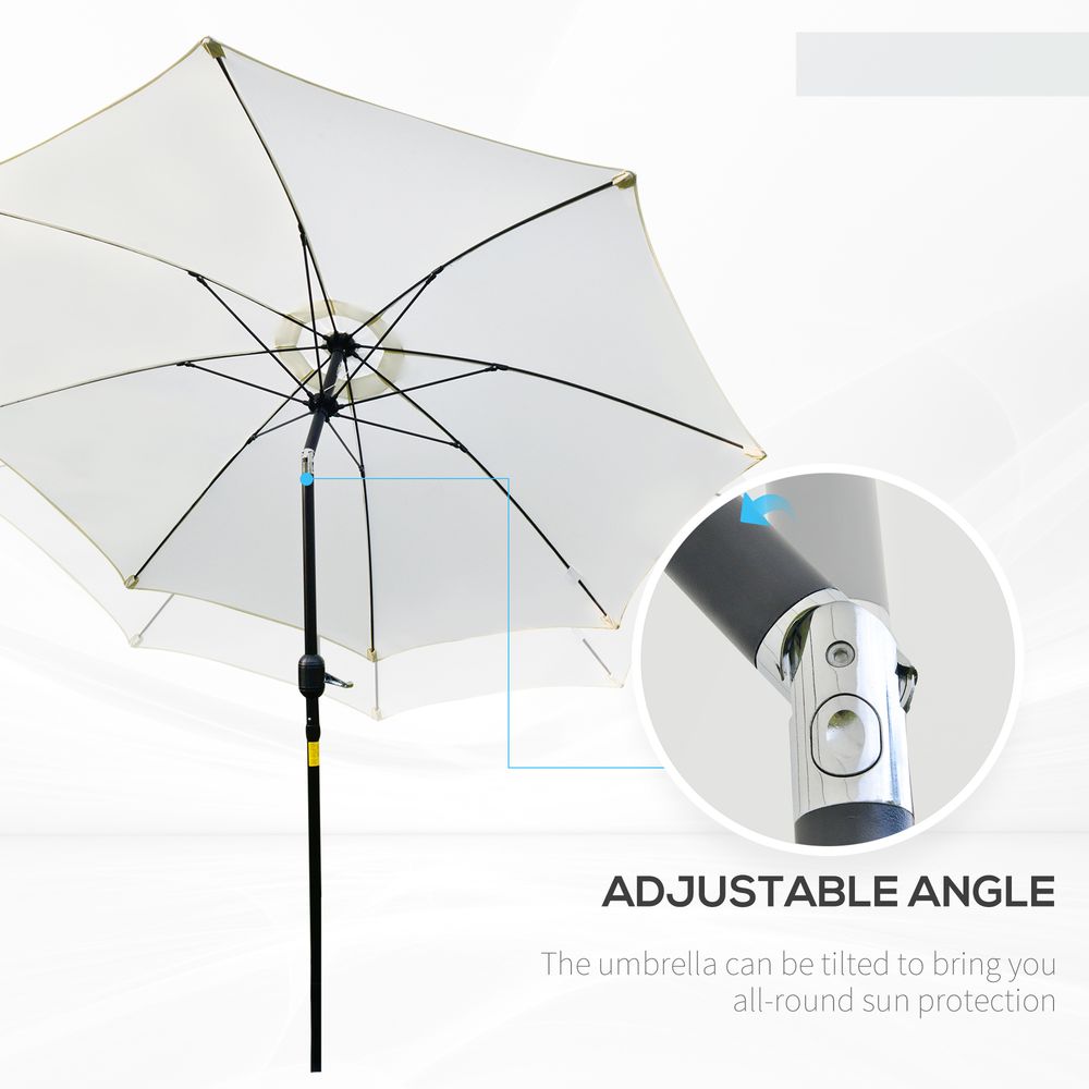 Outsunny ?2.6M Umbrella Parasol-Cream White S0671072265