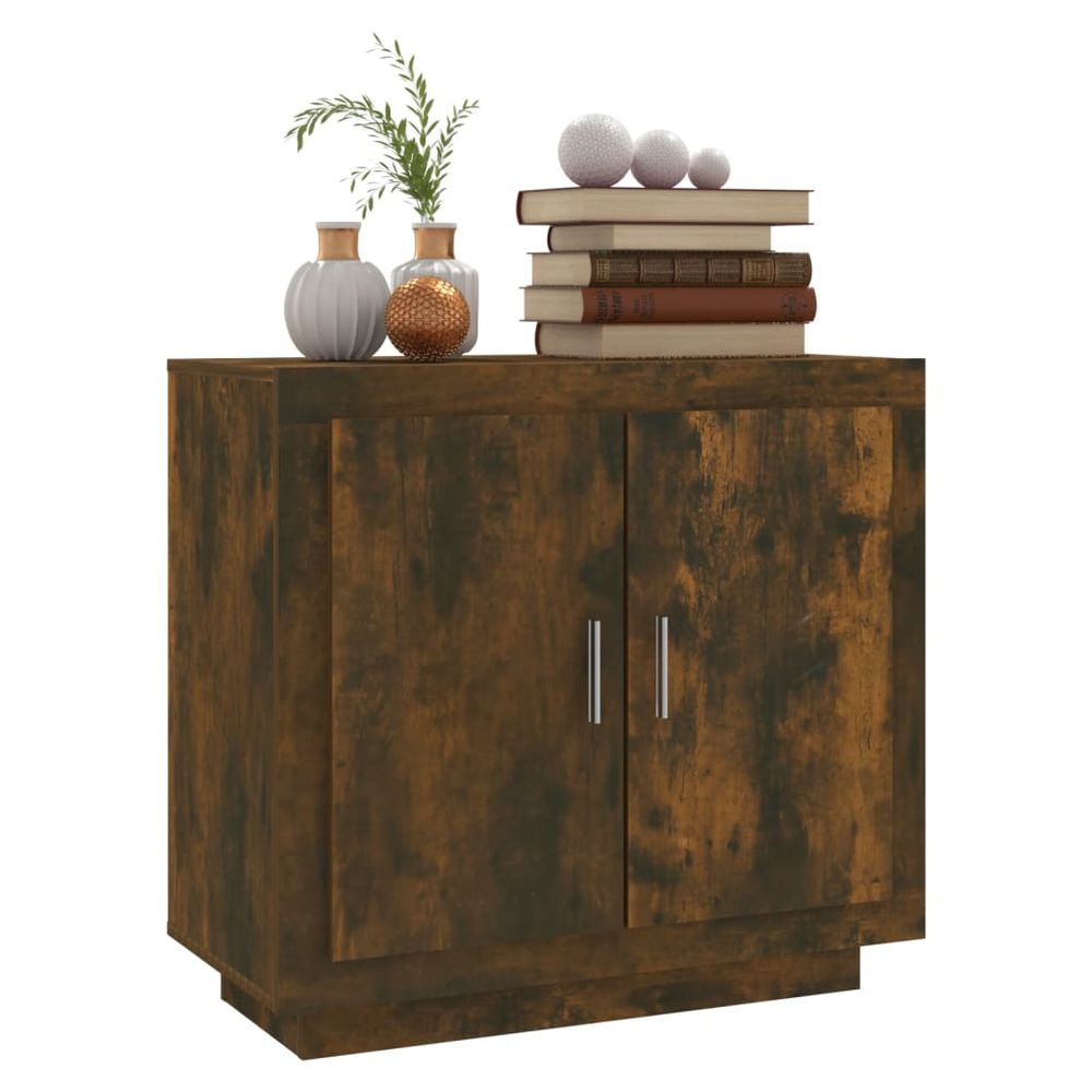 Sideboard Smoked Oak 80x40x75 cm Engineered Wood S0671026456