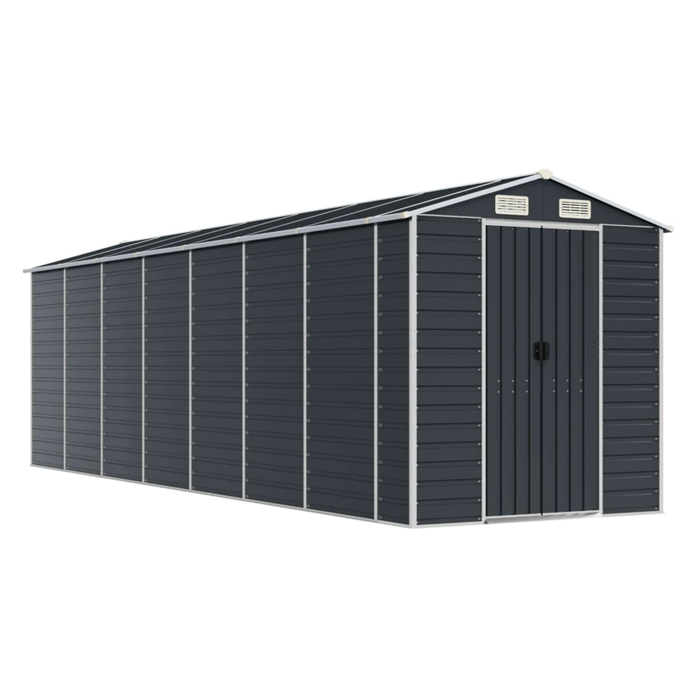 vidaXL Garden Shed Anthracite 191x640x198 cm Galvanised Steel S0671351145