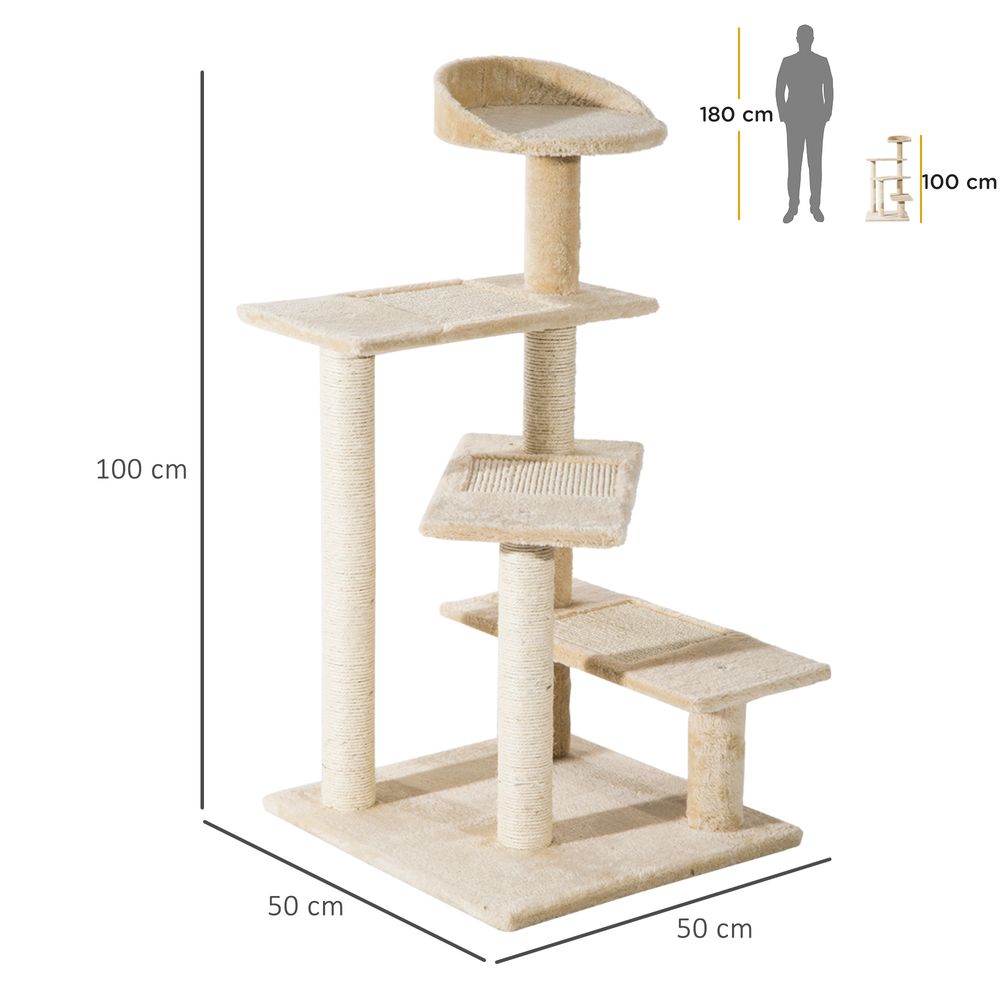 Cat Tree Scratcher Climbing Post Kitten Pets Scratching Furniture Tower Pawhut S0671081200