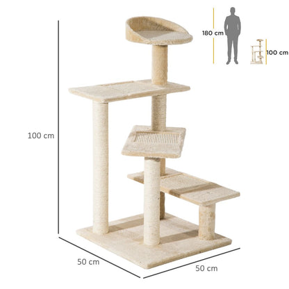 Cat Tree Scratcher Climbing Post Kitten Pets Scratching Furniture Tower Pawhut S0671081200