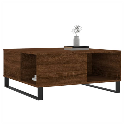 vidaXL Coffee Table Brown Oak 80x80x36.5 cm Engineered Wood S0671256825