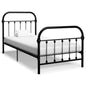 Bed Frame White Metal 90 x 200 cm to 180 x 200 cm S069795751