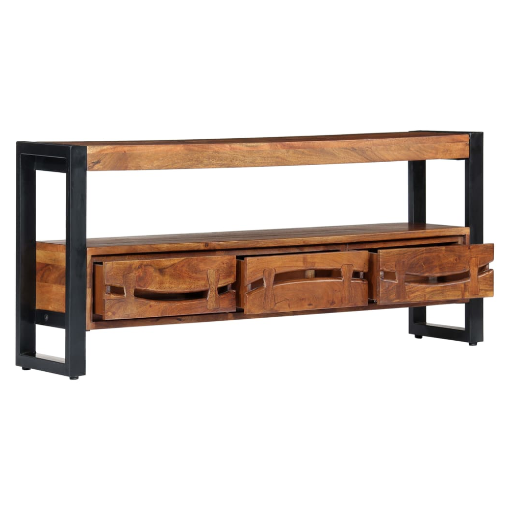 vidaXL TV Cabinet 140x30x45 cm Solid Acacia Wood S0671174134