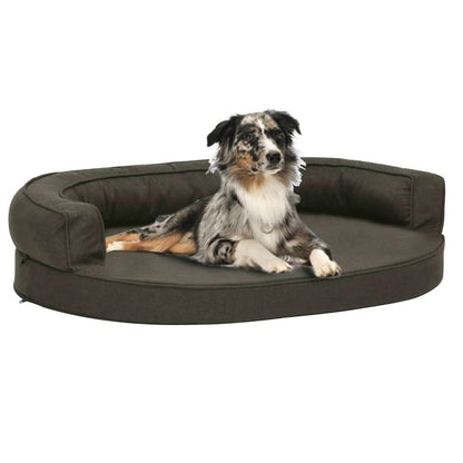 Ergonomic Dog Bed Mattress Linen Look S069864810