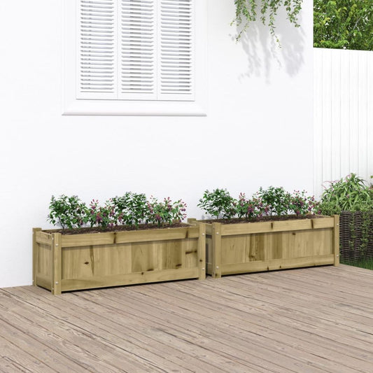 vidaXL Garden Planters 2 pcs Impregnated Wood Pine S0671383014