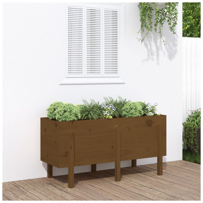 vidaXL Garden Raised Bed Honey Brown 121x50x57 cm Solid Wood Pine S0671357832