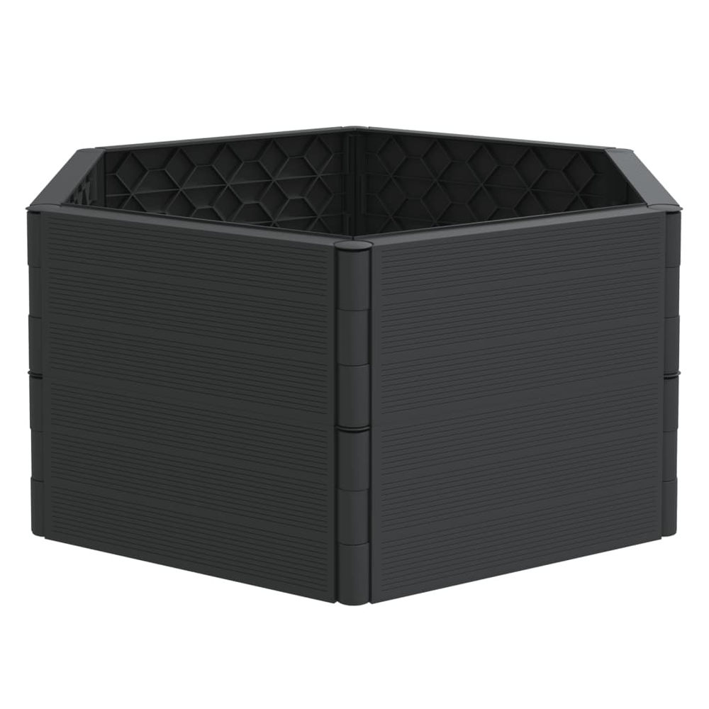 vidaXL Garden Planters 2 pcs Anthracite PP S0671261581