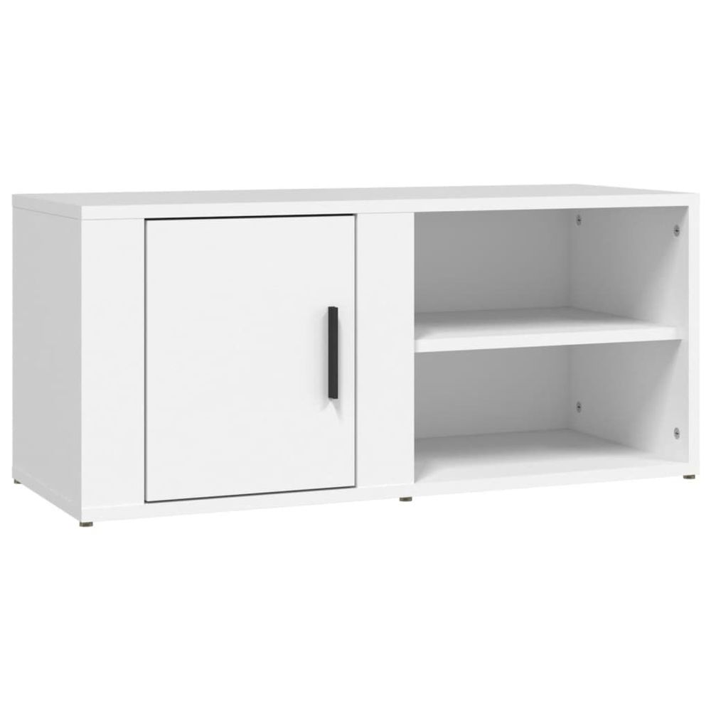 vidaXL TV Cabinet White 80x31,5x36 cm Engineered Wood V0671393611