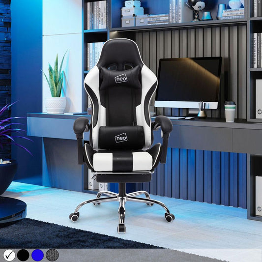 Leather Computer Office Gaming Chair with Massage Function & Footrest V0671029768