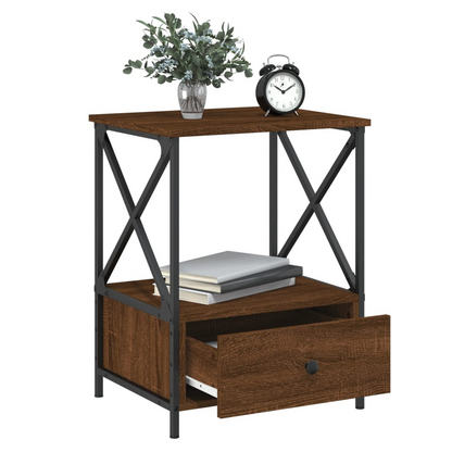 vidaXL Bedside Tables 2 pcs Brown Oak 50x41x65 cm Engineered Wood S0671263021