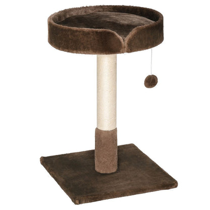 Small Cat Tree for Indoor Cats W/ Sisal Scratching Post Bed Cushion Toy Pawhut S0671081193