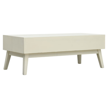 vidaXL Coffee Table with 2 Drawers Carving Grey 110x50x40 cm Wood S0671166328