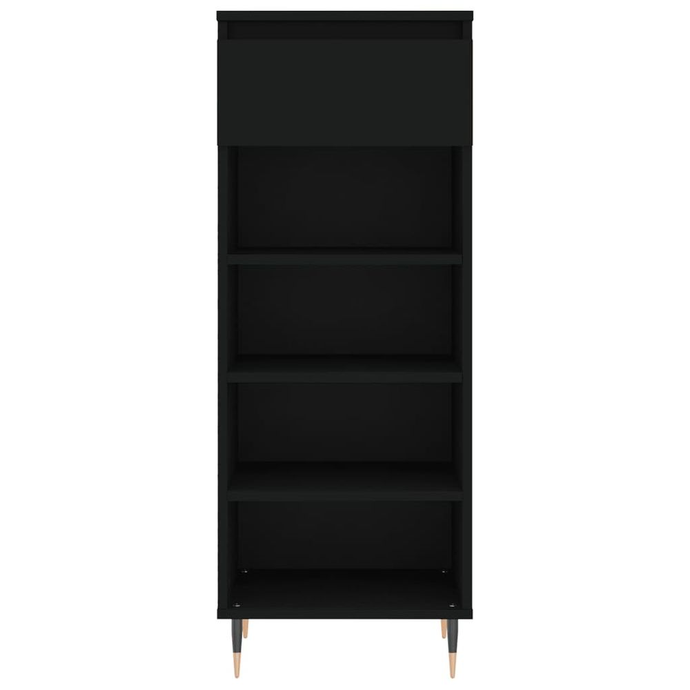 vidaXL Shoe Cabinet Black 40x36x105 cm Engineered Wood S0671362200