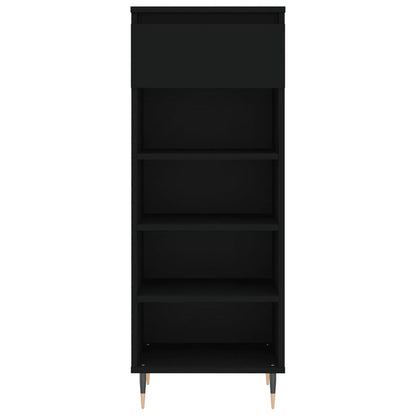 vidaXL Shoe Cabinet Black 40x36x105 cm Engineered Wood S0671362200