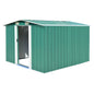 vidaXL Garden Shed 257x298x178 cm Metal Brown V0671188120