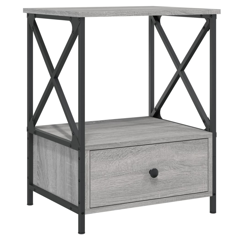 vidaXL Bedside Tables 2 pcs Grey Sonoma 50x41x65 cm Engineered Wood S0671262123