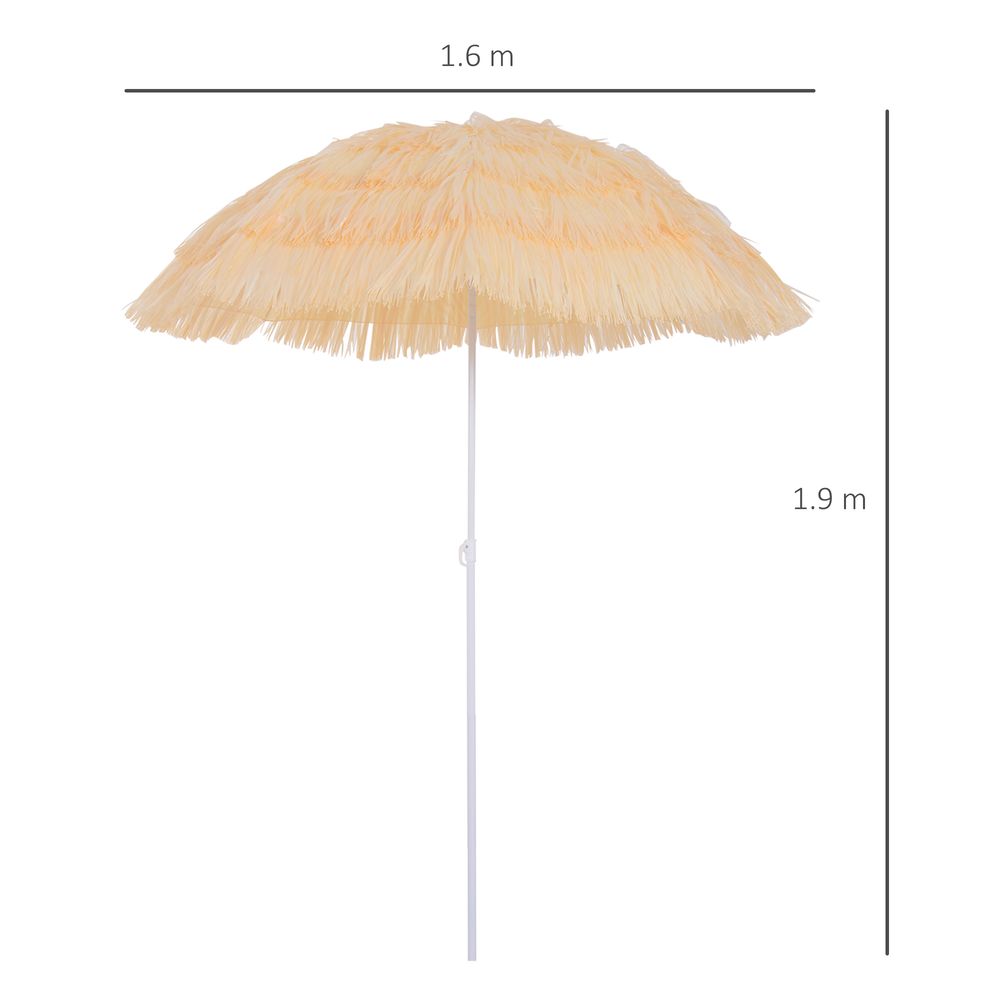 Patio Hawaii Beach Sun Umbrella Sunshade Hawaiian Folding Tilting Parasol V067941995