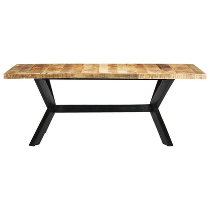 Dining Table 200x100x75 cm Solid Mango Wood V0671186109