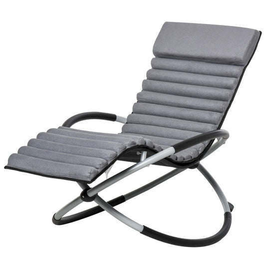 Breathable Mesh Rocking Chair Design Orbital Mat Removable Black Grey S0671149048